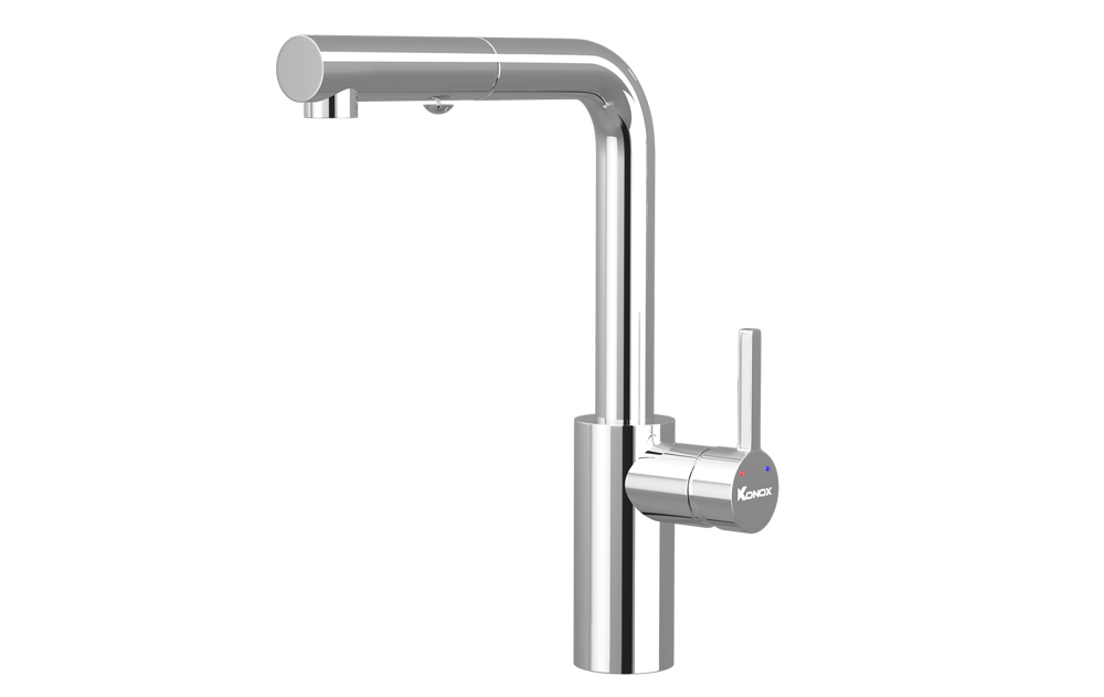 Vòi rửa Konox dây rút Vira Chrome